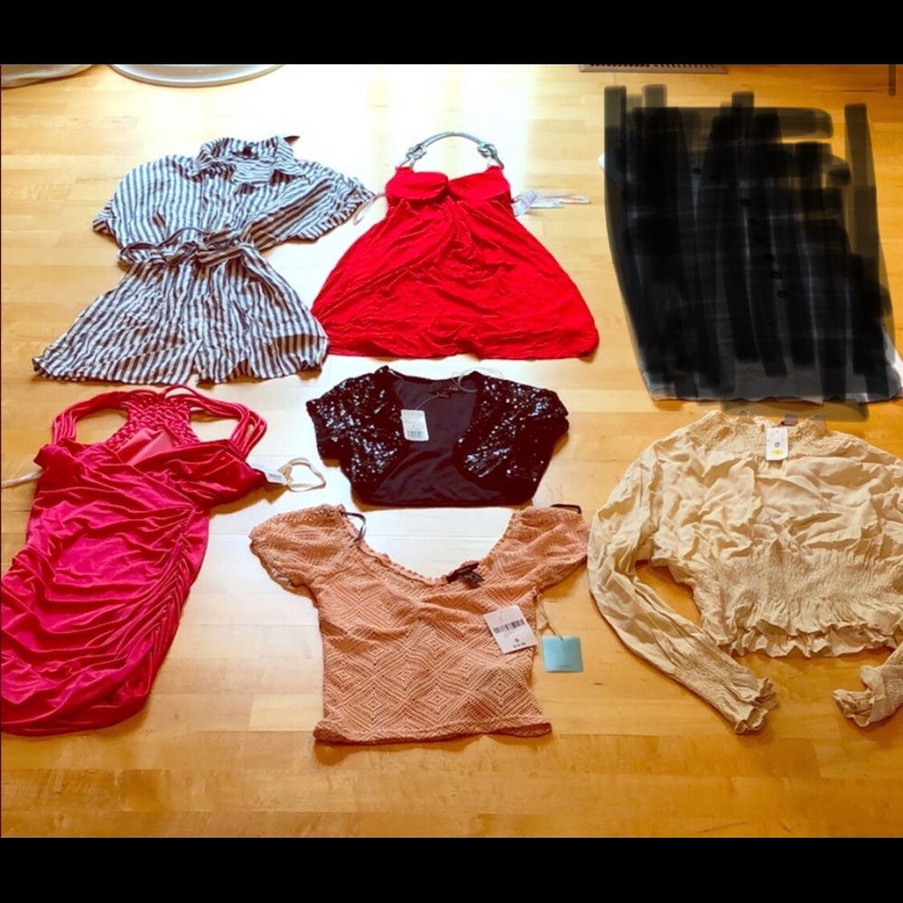 New Dress tank top red black pink white blue nude